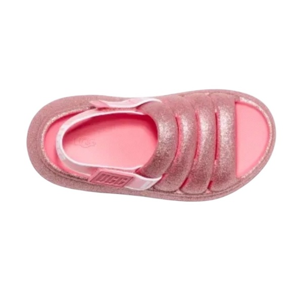 UGG Sport Yeah Pink Glitter Sandals - Picture 3 of 11